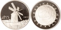 Malta 5 Pounds Malta, 5 Pounds, Windmühle von Xarolla bei Zurrieq, 1977, PP
