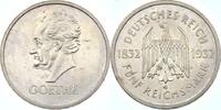 Weimar 5 Reichsmark 1932 G Goethe vz+