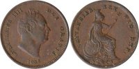 Großbritannien 1/3 Farthing Großbritannien, 1/3 Farthing, William IV., 1835, vz/st