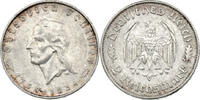 2 Reichsmark 1934 Drittes Reich Friedrich Schiller vz
