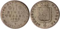 Westfalen 1/6 Taler Westfalen, 1/6 Taler, Hieronymus Napoleon, 1809 B, ss