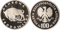 Polen 100 Zlotych Polen, 100 Zlotych, Wisent/Bison Probe, 1977, PP