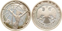 Russland 1 Rubel Russland, 1 Rubel, Turnerin beim Schlusssprung, 1998, PP