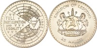 Lesotho 25 Maloti Jahr der Behinderten - Weltkarte, Motto, Emblem -