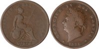 Großbritannien Half Penny Großbritannien, Half Penny, 1826, George IV., ss