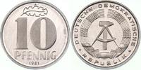 DDR 10 Pfennig nur 40 Exemplare in Polierter Platte -