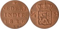Niederländisch Indien 1/4 Stuivers Niederländisch Indien, 1/4 Stuivers, 1826, st