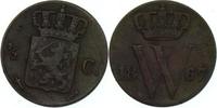 Niederlande 1/2 Cent Niederlande, 1/2 Cent, gekröntes W, 1867, ss/vz