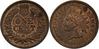 USA 1 Cent 1865 Indian Head vz-st, Patina