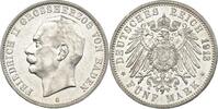 Baden 5 Mark 1913 Friedrich II. vz-st, min. Rdf.