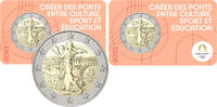France 2 Euro 2 euro 2023 france olympic games paris 2024 orange coincard -