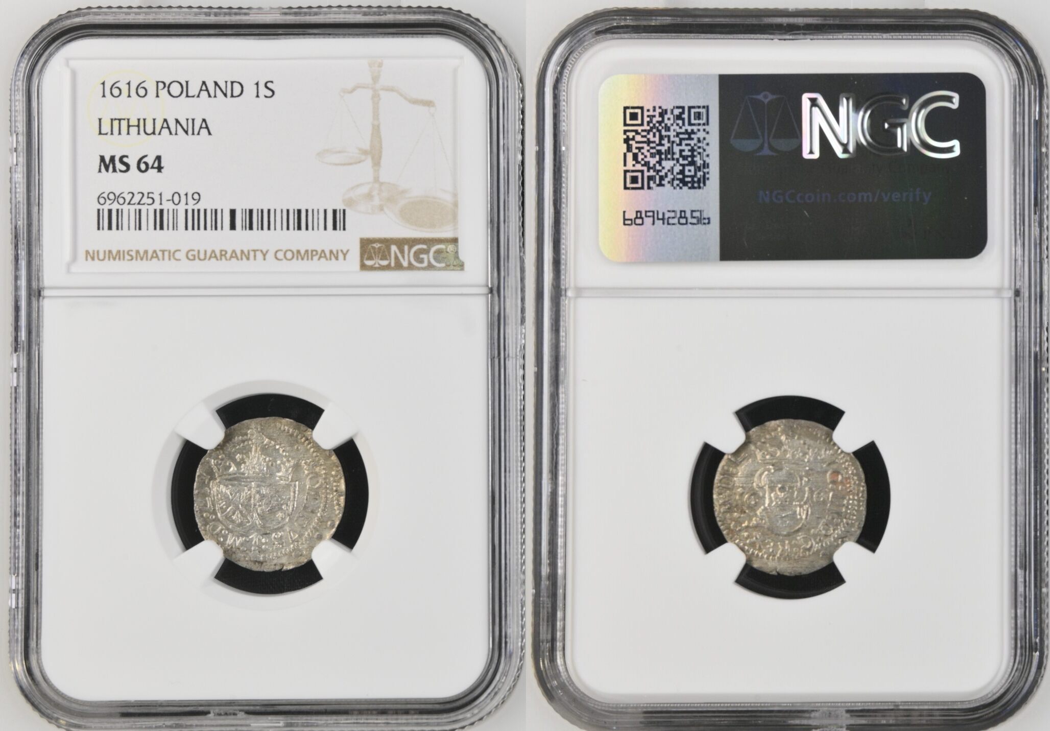 Poland Lithuania 1S 1616 NGC MS 64 MA Shops poland-lithuania-1s-1616-ngc-ms-64-ma-shops