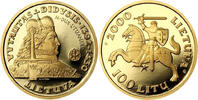 Lithuania 100 litu Vytautas Great Lithuania 100 litas gold coin -