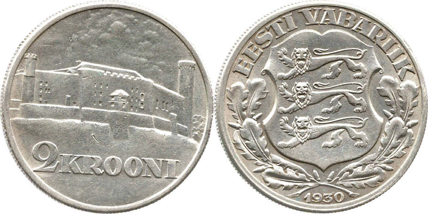 Estland 2 Krooni 1930 Schloss von Tallinn, 2 Kronen SS+ | MA-Shops