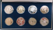 Korea 4 x 1000 & 4 x 2000 Won Olympische Spiele 1988, Seoul, Komplettsatz -