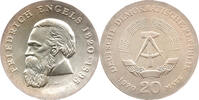 DDR 20 Mark Deutsche Demokratische Republik, 150. Geburtstag Friedrich Engels, 1820 - 1895 -