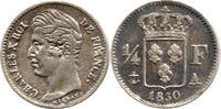Frankreich 1/4 Franc Quart Franc, Paris, dunkle Patina, Anker, Nicolas-Pierre Tiolier -