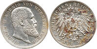 Deutsches Kaiserreich / Wuerttemberg 2 Mark Wilhelm II., KOENIG VON WUERTTEMBERG, 1891-1918 -
