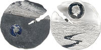 Cook Islands 2 Dollar Estecado Meteorit, Meteoriteneinschlag, Karlsfeld, Silber, Titan, 1/2 oz -