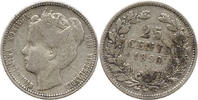 Niederlande 25 cent Wilhelmina, 1890 - 1948, Utrecht, Royal Dutch Mint, Hellebarde -