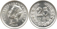 El Salvador 25 Centavos Francisco Morazán, United States Mint of San Francisco, -