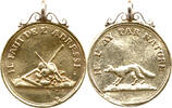 Sachsen 2 Dukaten, Doppelter Cosel Dukat Friedrich August I. 1694-1733, Goldmedaille, Whistmarke, RRR -