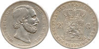 Niederlande 2 1/2 Gulden Wilhelm III, 1849 - 1890, Royal Dutch mint, Utrecht -