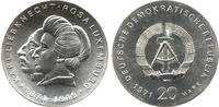 DDR 20 Mark 100. Geburtstag Karl Liebknecht & Rosa Luxemburg, 1871 - 1919 -