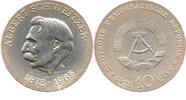 DDR 10 Mark Deutsche Demokratische Republik, 100. Geburtstag Albert Schweitzer, 1875 - 1965 -