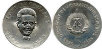DDR 5 Mark Kurt Tucholsky, 100. Geburtstag, 1890 - 1935, Berlin -