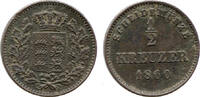 Württemberg 1/2 Kreuzer König Wilhelm I., 1816 - 1864, Stuttgart, Staatliche Münze -