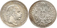 20 Kreuzer 1869 Österreich Franz Joseph I, 1848 - 1916, Kaiserlicher Adler, Haus Habsburg vorzüglich - stempelglanz (VZ - ST)