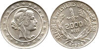 Brasilien 2000 Réis 1924 REPUBLICA DOS ESTADOS UNIDOS DO BRASIL, Casa da Moeda do Brasil sehr schön - vorzüglich (SS - VZ)