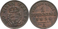 1 Pfenning 1854 A Preußen Friedrich Wilhelm IV., 1840 - 1861, 360 einen Thaler, Scheidemünze vorzüglich- (VZ-)