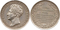 Silbermedaille 1832 Sachsen-Coburg Gotha von Helfricht auf die 25 Jahrfeier der Huldigung, Ernst I. 1826-1844 Vorzüglich, kl. Kratzer am Hals