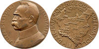 Polen Bronzemedaille Jozef Pilsudski, 10. Jubiläum, Wiederauferstehung Polens, 1918 - 1928 -