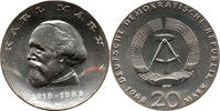 DDR 20 Mark Gedenkmünzen, 150. Todestag, Karl Marx, Gerhard Rommel, Berlin -