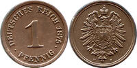 Deutsches Kaiserreich 1 Pfennig Emil Weigand, type 1 - large shield, kleiner Adler, F - Stuttgart, Württemberg -