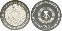Deutsche Demokratische Republik / DDR 20 Mark 750 Jahre Berlin, Stadtsiegel, A, Berlin, uncertified, proof -