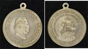 Schleswig-Nord-Ostsee-Kanal Tragbare versilberte Medaille Eröffnungsfeier 1895. -