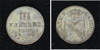 3 Kreuzer 1806 Baden-Durlach Karl Friedrich 1738-1806. Prachtexemplar. Vorzüglich - Stempelglanz