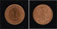 Kleinmünzen 1 Pfennig 1908 D PCGS MS64RB. Stempelglanz