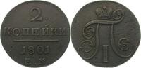 Russland Cu 2 Kopeken Paul I. 1796-1801.
