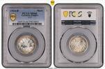 1 Mark 1914  D Kleinmünzen  PCGS MS66. Feiner Stempelglanz