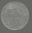 VATICANO 2 Lire 1867 XXII Pape, Papst. PIUS IX. PIE IX . Sehr schön*