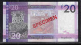 JERSEY 20 Pounds (2010) Reine Élisabeth II . SPECIMEN. DD . Fast NEU/I-
