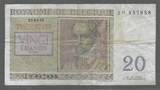 BEIGIË/BELGIEN/BELGIQUE. 20 Frank, Francs. 03/04/1956. Type 