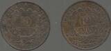 France. 10 Centimes. 1874 A et 1884 A. Zweite Republik. Deuxième République. CÉRÈS.  Deux monnaies. Zwei Münze . Fast Vorzüglich. Gutes sehr schön.