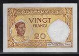 MADAGASIKARA/MADAGASCAR 20 Francs (1937à1947) Deux jeunes femmes se donnant la main, dont une porte un enfant. Alphabet:E.422 Fast NEU -1