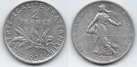 FRANCE 2 Francs Säerin, Semeuse, von, de O. ROTY . -